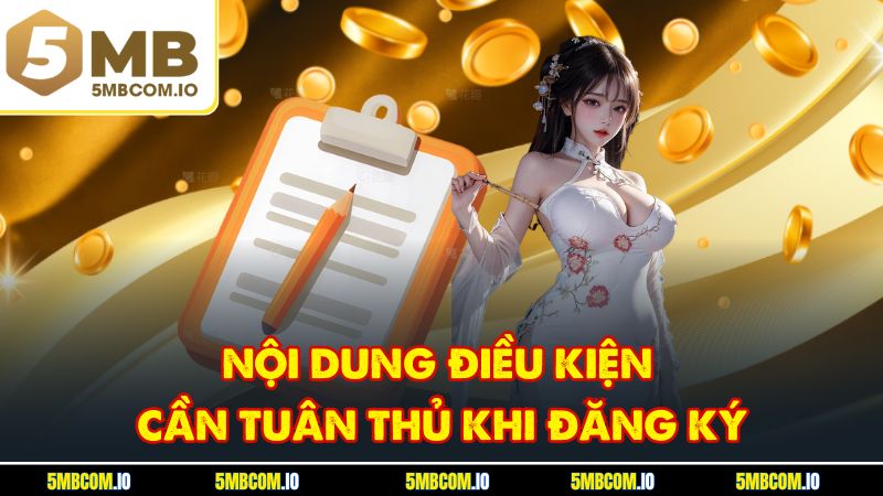 Nội dung điều kiện cần tuân thủ khi đăng ký